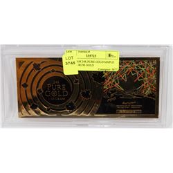 1/10 GRAM 24K PURE GOLD MAPLE LEAF AURUM GOLD