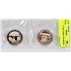 Image 1 : TWO 2014 ONE CROWN COLORIZED COINS