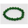 Image 1 : #17- NATURAL GREEN JADE BEAD BRACELET 8"