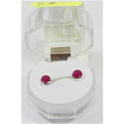 #19-NATURAL RUBY STUD EARRINGS
