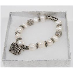 #1-FRESH WATER PEARL BRACELET WITH HEART SHAPE