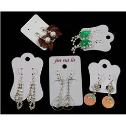 NEW! 5 PAIRS OF DESIGNER FASHION EARRINGS