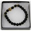 Image 1 : NEW! "OWL" NATURAL LAVA STONE BEADS BRACELET