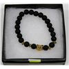 Image 1 : NEW! "OWL" NATURAL LAVA STONE BEADS BRACELET