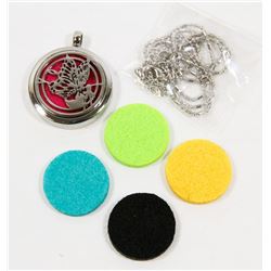 NEW! ESSENTIAL OIL DIFFUSER LOCKET PENDANT SET
