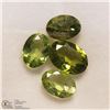 Image 1 : 145) 4 PERIDOTS, OVALS, APPROX 4 CTS