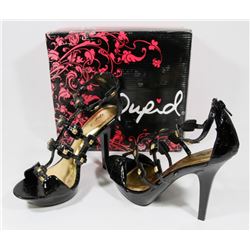 QUPID BLACK LIZARD SIZE 8.5 LADIES SHOES CACHET-24