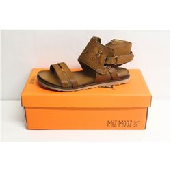 MIZ MOOZ NYC SZ 6.5 WHISKEY TIBBY LEATHER SANDALS
