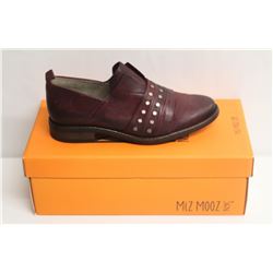 MIZ MOOZ NYC SZ 6 EGGPLANT THEO LEATHER LOAFERS