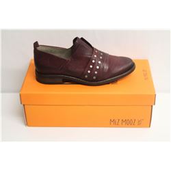 MIZ MOOZ NYC SZ 6.5 EGGPLANT THEO LEATHER LOAFERS