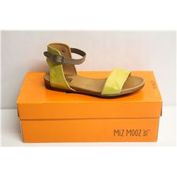MIZ MOOZ NYC SZ 7 YELLOW ALANIS SANDALS