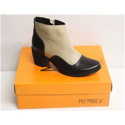 MIZ MOOZ NYC SZ 7.5 TWO-TONE LEATHER BOOTIE