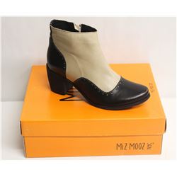MIZ MOOZ NYC SZ 8.5 TWO-TONE LEATHER BOOTIE