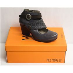 MIZ MOOZ NYC SZ 7.5 SLATE DALE LEATHER HEEL