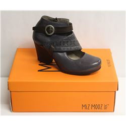 MIZ MOOZ NYC SZ 8.5 SLATE DALE LEATHER HEEL
