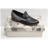 Image 1 : SZ 6.5 ELLEN RUBEN BLACK GREY LEATHER LOAFERS