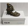 Image 1 : MJUS SZ 6.5 SALVIA OPEN TOE WEDGE SANDALS