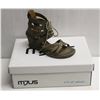 Image 1 : MJUS SZ 9.5 SALVIA OPEN TOE WEDGE SANDALS
