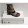 Image 1 : MJUS SZ 7.5 MEDUSA BISCOTTO OPEN TOE WEDGE BOOTIE