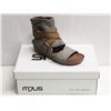 Image 1 : MJUS SZ 9.5 MEDUSA BISCOTTO OPEN TOE WEDGE BOOTIE