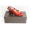 Image 1 : FELMINI SZ 6 VEGA FIRE OPEN TOE MID HEEL SANDALS