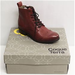 COQUE TERRA  SZ 6 CRUST BORDEAUX MID HEEL BOOTS