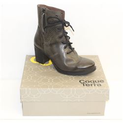 COQUE TERRA SZ 9 CRUST ANTHRACITE MID HEEL BOOTS