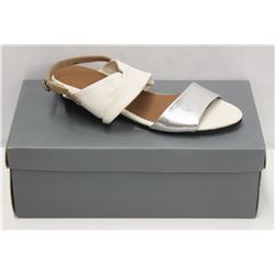 YUKO IMANISHI SZ 9 WHITE SLIVER SANDALS