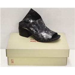 A.S 98 SZ 7.5 INOX NERO HEEL SLIP ONS