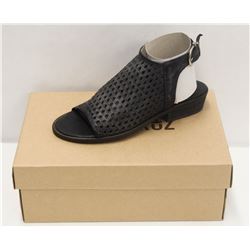 VERACRUZ SZ 6 WOVEN BLACK ANKLE STRAP SANDALS