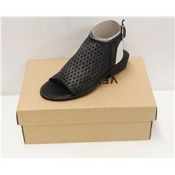 VERACRUZ SZ 9 WOVEN BLACK ANKLE STRAP SANDALS