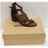 Image 1 : VERACRUZ SZ 6 PLOF TAN LEATHER MID HEEL SANDALS
