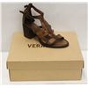Image 1 : VERACRUZ SZ 6.5 PLOF TAN LEATHER MID HEEL SANDALS