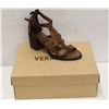Image 1 : VERACRUZ SZ 7.5 PLOF TAN LEATHER MID HEEL SANDALS