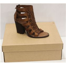 VERACRUZ SZ 7.5 RYANE TAN OPEN TOE MID HEEL SANDAL