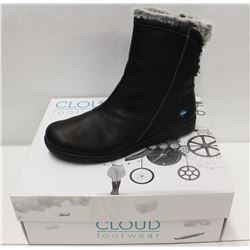 CLOUD SZ 7.5 BLACK ARYANA WOOL LINED BOOTS