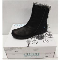 CLOUD SZ 7.5 BLACK ARYANA WOOL LINED BOOTS