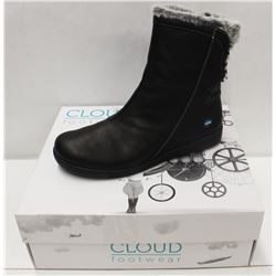 CLOUD SZ 10 BLACK ARYANA WOOL LINED BOOTS