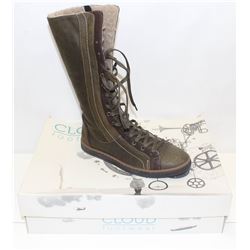 CLOUD SZ 8.5 NIRVANA MILTARY GREEN WOOL LINED BOOT