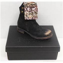 PAPUCEI SZ 9 BLACK BRONZE DASH BOOTS