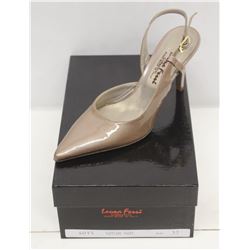 LAURA FERRI SZ 6.5 TAUPE SLINGBACK STILETTO