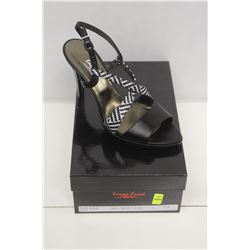 LAURA FERRI SZ 7.5 BLACK &WHITE SLINGBACK STILETTO