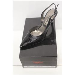 LAURA FERRI SZ 7 BLACK SLINGBACK STILETTO