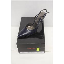 LAURA FERRI SZ 8.5 BLUE SLINGBACK STILETTO