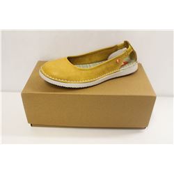 SOFTINOS SZ 9.5 WASHED LIGHT YELLOW FLATS