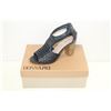 Image 1 : DONNA PIU SZ 8.5 BLUE REBECCA MID HEEL SANDALS