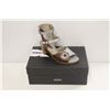 Image 1 : DKODE SZ 9.5 BRONZE METAL VALDA MID HEEL SANDALS