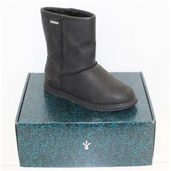 EMU AUSTRALIA SZ 6 BLACK PATERSON LEATHER BOOTS