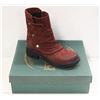Image 1 : BUENO SZ 6 DARK RED NUBUCK GRETA BOOTS