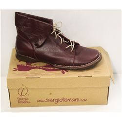 SERGIO TOMANI SZ 9 ROJO CIRUELA ANKLE BOOTS